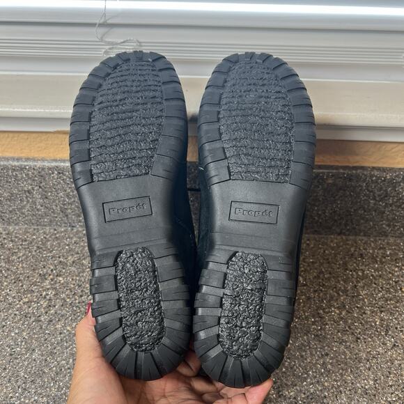 Propet Ankle Bootie Women's Sz 10 M (B) Black Suede Comfort Casual Lace Up Boots - Picture 10 of 11